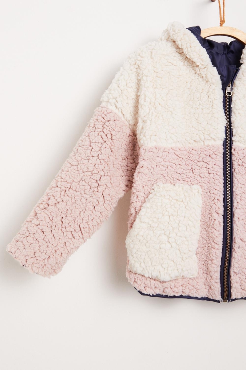Campera Color Block Corderito