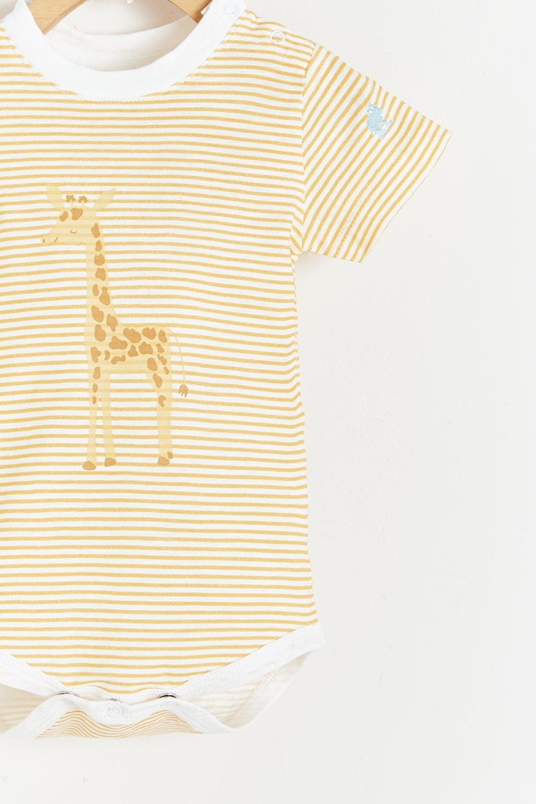 Sunset Striped Short Sleeve Bodysuit