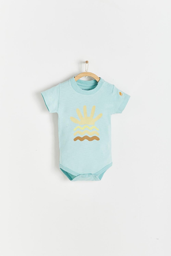 Sunset Print Short Sleeve Bodysuit