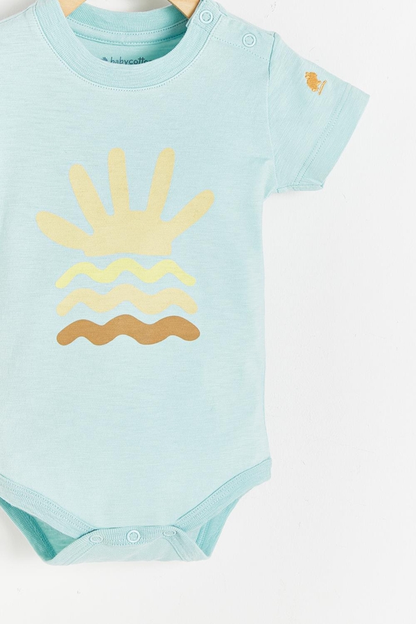 Sunset Print Short Sleeve Bodysuit