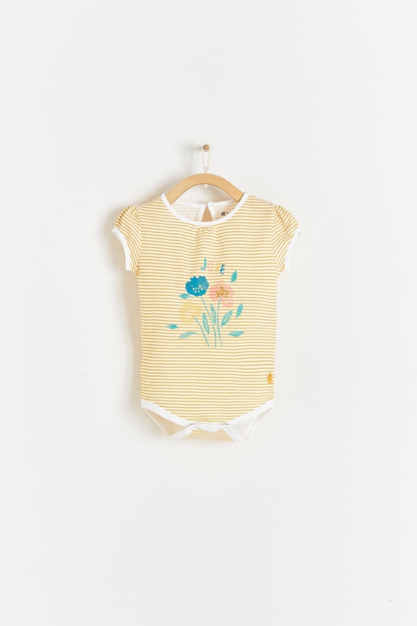 Malibu Striped Short Sleeve Bodysuit