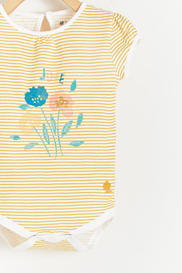 Malibu Striped Short Sleeve Bodysuit