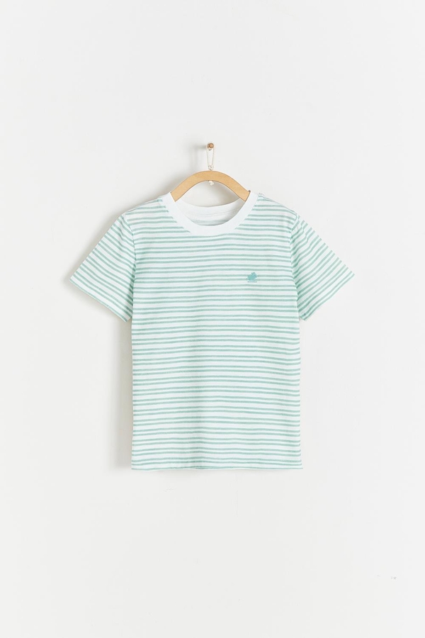 Sunset Striped Short Sleeve Tee