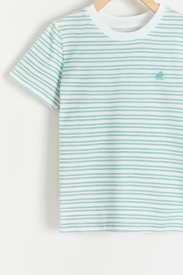 Sunset Striped Short Sleeve Tee