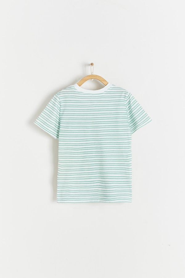 Sunset Striped Short Sleeve Tee
